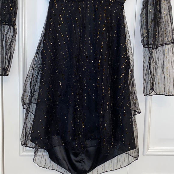 Open Back Black and Gold Dress - Picture 8 of 9